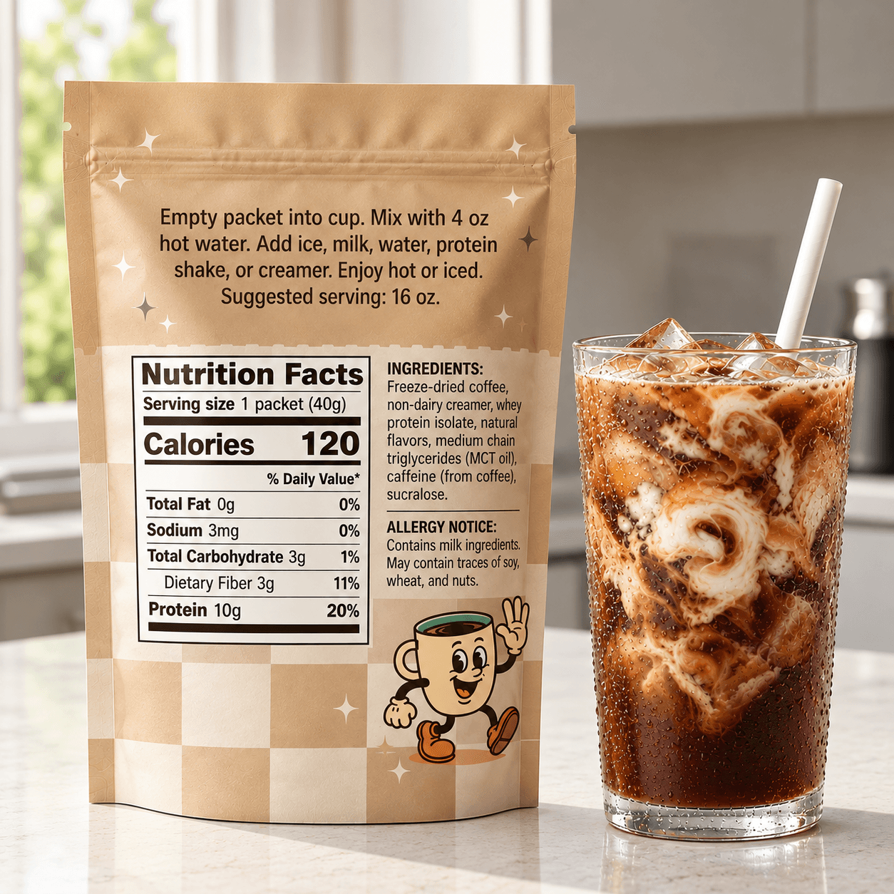 ProteinBrew Coffee Drink Mix Packet